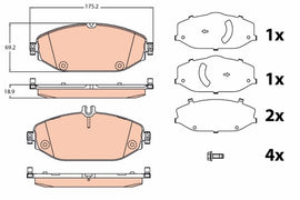 KIT PLAQUETTES TRW AV MERCEDES CLASSE C