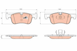 KIT PLAQUETTES TRW AV BMW 1 F21 2 F22 F23 F87