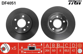 PAIRE DISQUE/FREIN : AR. OPEL ZAFIRA