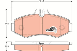 KIT PLAQUETTES AV MERCEDES VITO, V220