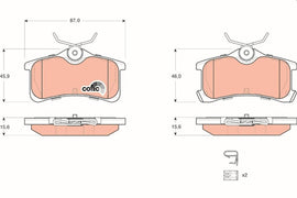 KIT PLAQUETTES AR TOYOTA AVENSIS COROLLA 1999--&gt;