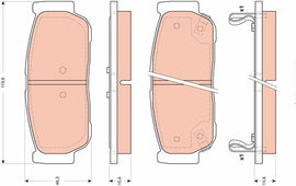 KIT PLAQUETTES AV SSANGYONG RODIUS 2005-->