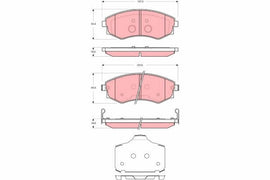 KIT PLAQUETTES AV TOYOTA KORANDO REXTON 1997--&gt;