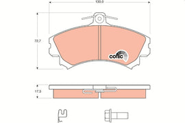 KIT PLAQUETTES TRW AV MITSUBISHI COLT VI 2004--&gt;