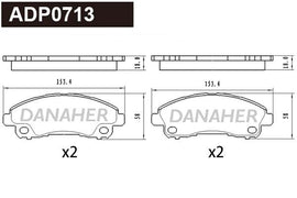KIT PLAQUETTES AV MITSUBISHI CANTER 2005-2009