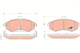 KIT PLAQUETTES AV HYUNDAI ELANTRA MATRIX 2000--&gt;