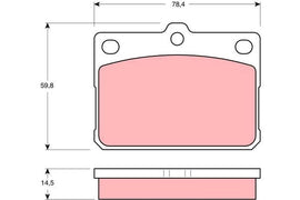 KIT PLAQUETTES TRW AV MITSUBISHI COLT TOYOTA COLT