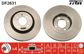 PAIRE DISQUE/FREIN : VW PASSAT
