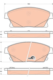 KIT PLAQUETTES TRW AV CHEVROLET CRUZE OPEL ASTRA J
