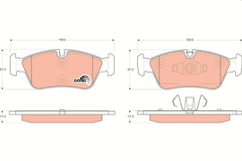 KIT PLAQUETTES TRW AV BMW 1 E81 E82 E87 E88 3 E90