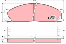 KIT PLAQUETTES AV NISSAN PATHFINDER PICK-UP