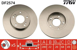 PAIRE DISQUE/FREIN: AV.V NISSAN MAXIMA