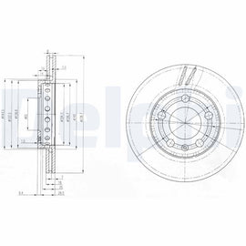 PAIRE DE DISQUE DE FREIN DELPHI AV SKODA FABIA