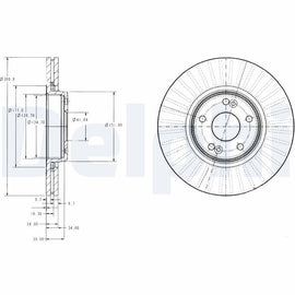 PAIRE DISQUE DELPHI AV : RENAULT LAGUNA 2