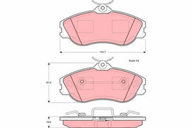KIT PLAQUETTES TRW AV AUDI 80 90 COUPE