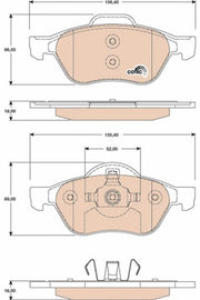 KIT PLAQUETTES TRW AV RLT TWINGO II LAGUNA II III