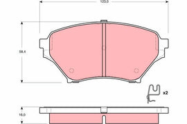 KIT PLAQUETTES AV MAZDA MX5 II 1998-->