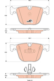 KIT PLAQUETTES TRW AR BMW 5, 7 2009-->