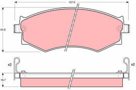 KIT PLAQUETTES TRW AV NISSAN ALMERA PRIMERA