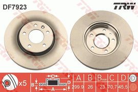 PAIRE DE DISQUE DE FREIN TRW AV OPEL CHEVROLET