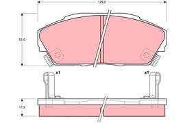KIT PLAQUETTES AV HONDA LEGEND PRELUDE 1987--&gt;