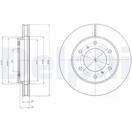 PAIRE DE DISQUE DE FREIN DELPHI AV MITSUBISHI L200