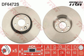DISQUE DE FREIN UNITAIRE TRW AV VOLVO XC60