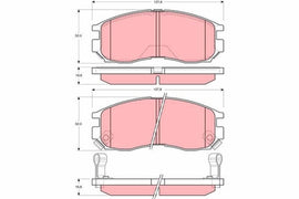 KIT PLAQUETTES AV MITSUBISHI GALANT LANCER 1992-->