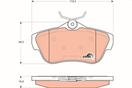 KIT PLAQUETTES AR CITROEN PEUGEOT EXPERT TEPEE