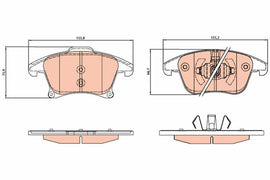 KIT PLAQUETTES TRW AV FORD FUSION 2004-->2012