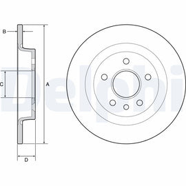 PAIRE DE DISQUE DE FREIN DELPHI : AR. FORD C-MAX