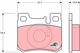 KIT PLAQUETTES AR MERCEDES 190 ,250, C, E