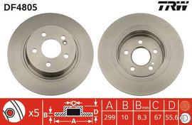 PAIRE DE DISQUE DE FREIN TRW AR MERCEDES CLASS C