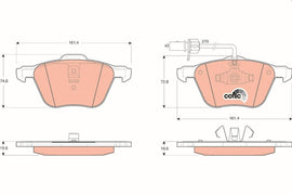 KIT PLAQUETTES TRW AV FORD GALAXY VW SHARAN