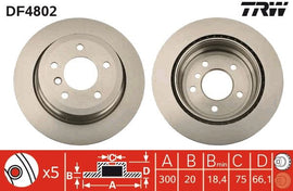 PAIRE DE DISQUE DE FREIN TRW AR BMW-1  3  X1