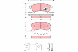 KIT PLAQUETTES AV DAIHATSU CHARADE CUORE 2003--&gt;