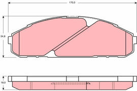 KIT PLAQUETTES AV NISSAN PATROL GR 1988-->
