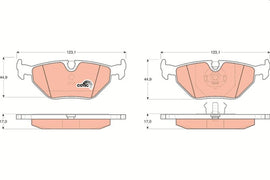 KIT PLAQUETTES AR TRW BMW 524TD 1988-&gt;