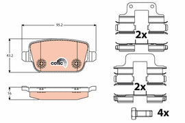 KIT PLAQUETTES AR LANDROVER FREELANDER 2006--&gt;