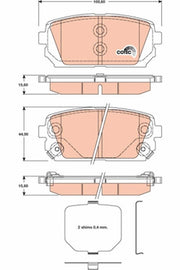 KIT PLAQUETTES TRW AR KIA CARENS II III