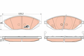 KIT PLAQUETTES AV CHEVROLET SPARK 2010--&gt;