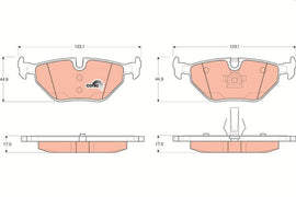 KIT PLAQUETTES AR BMW 3 E36 E46. ROVER 75