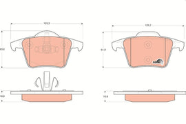 KIT PLAQUETTES TRW AR VOLVO XC90 2002-->