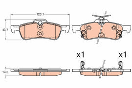 KIT PLAQUETTES AV HONDA CIVIC IV
