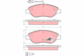 KIT PLAQUETTES TRW AV FIAT BRAVO II STILO