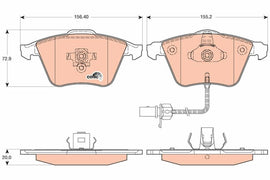 KIT PLAQUETTES TRW AV AUDI A4 A6 A8