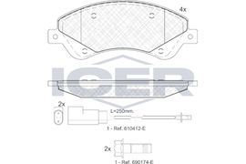 JEU DE PLAQ. AV. FORD TRANSIT NM GDB1723