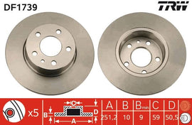 PAIRE DISQUE/FREIN : AR. ALFA ROMEO 156
