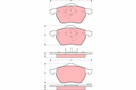 KIT PLAQUETTES TRW AV VOLVO C70 S70 V70