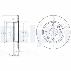 PAIRE DE DISQUE DE FREIN DELPHI AV MAZDA 323